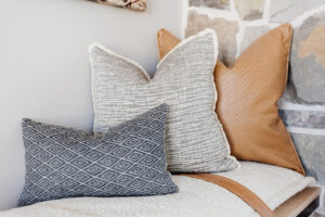 Throw pillows on couch